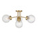 Coral Four Light Semi-Flush Mount in Warm Brass (51|633644322)