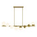 Turin Eight Light Linear Chandelier in Warm Brass (51|165248322)