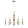 Crescent Six Light Chandelier in Noble Brass (51|125116127)