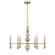 Crescent Six Light Chandelier in Noble Brass (51|125116127)
