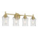 Clarvyn Four Light Vanity in Vintage Brass (59|909104VB)