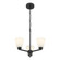 Strayhan Three Light Chandelier in Matte Black (59|64103WGMB)