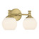Orlisse Two Light Vanity in Vintage Brass (59|201102VB)