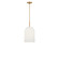 Neblina One Light Pendant in Satin Brass (1|GLP1941SBE)