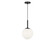Nube One Light Pendant in Midnight Black (1|GLP1821MBKE)