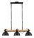 Lubenham Three Light Linear Pendant in Black (217|43163A)