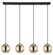 Lemorieta Four Light Pendant in Black (217|39686A)