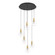 Terque LED Pendant in Black & Brushed Gold (217|390279A)
