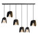 Serenara Six Light Pendant in Black (217|390184A)