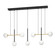 Paz Seven Light Linear Pendant in Black / Brushed Gold (217|390178A)