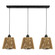 Lavister Three Light Pendant in Black (217|44073A)