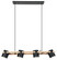 Hornwood Four Light Linear Pendant in Black & Natural Wood (217|43424A)