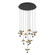 Dracera LED Pendant in Black & Gold Leaf (217|390339A)