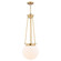 Kent One Light Pendant in Muted Brass (63|P0446)