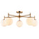 Armitage Five Light Semi-Flush Mount in Muted Brass (63|C0348)