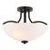 River Grove Three Light Semi-Flush Mount in Matte Black (63|C0341)