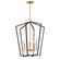 Melrose Five Light Pendant in Black / Natural Aged Brass (16|28615BKNAB)