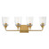 Hudson Four Light Bath Vanity in Natural Aged Brass (16|12884CLNAB)