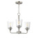 Hudson Three Light Chandelier in Satin Nickel (16|12873CLSN)