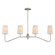 Durham Four Light Linear Chandelier in Satin Nickel (16|12697WTSN)