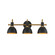 Dusk Three Light Wall Sconce in Black / Antique Brass (16|12343BKAB)