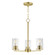 Lateral Three Light Chandelier in Satin Brass (16|10287CLSBR)