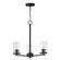 Lateral Three Light Chandelier in Black (16|10287CLBK)