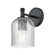 Downtown Urban One Light Wall Sconce in Matte Black (405|4341WBKG5595SDY)