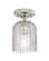 Downtown Urban One Light Flush Mount in Polished Nickel (405|4341FPNG5595CL)