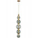 Zayna LED Pendant in Aged Brass (192|HF7960ABGRN)