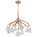Freeform LED Chandelier in Antique Gold Leaf (581|851829)