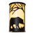 Bear At Dawn Two Light Wall Sconce in Black Satin Wrought Iron (57|293525)