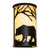Bear At Dawn Two Light Wall Sconce in Black Satin Wrought Iron (57|289106)