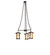 Fulton Three Light Chandelier in Craftsman Brown (57|288585)