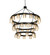 Loxley LED Chandelier in Black Satin Wrought Iron (57|287885)