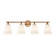Fusion Four Light Bath Bar in Brushed Brass (102|FSN8344OPALBRSS)