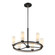 Fusion Six Light Chandelier in Matte Black w/ Brass Accents (102|FSN7003OPALMBBR)