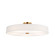 Textile LED Semi-Flush Mount in Brushed Brass (102|FAB9307WHTEBRSS)