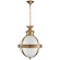 Crown Top Globe Three Light Lantern in Antique-Burnished Brass (268|CHC2111ABWG)