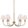 Six Light Chandelier in Brushed Champagne Brass (62|16226BCBEHW)