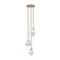 Bolsa Three Light Chandelier in Winter Brass (33|528351WBWT)