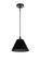 Blake One Light Pendant in Flat Black/Satin Brass (46|60991FBSB)