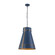 Brasserie One Light Pendant in French Blue/Heritage Bronze (137|536P01FBBRZ)