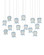 Polpo 15 Light Pendant in Blue/Silver (142|90001415)