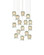 Polpo 15 Light Pendant in Green/Silver (142|90001398)