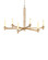 Marcelo Six Light Chandelier in Natural/Antique Brass/White (142|90001369)