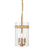 Sudeley Three Light Pendant in Clear/Satin Brass (142|90001348)