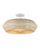 Antibes Three Light Semi-Flush Mount in Bleached Natural/Snow White/White (142|90001346)