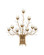 Star Magnolia Ten Light Wall Sconce in Antique Brass/White/Clear (142|50000299)