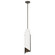 Enzio One Light Pendant in Forged Bronze, Matte White (577|207788A)